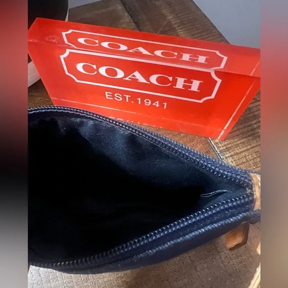 Coach Denim and Tan 3pc. Set Shoulder Bag Plus Matching Wristlet And Coach dusty - Picture 15 of 16